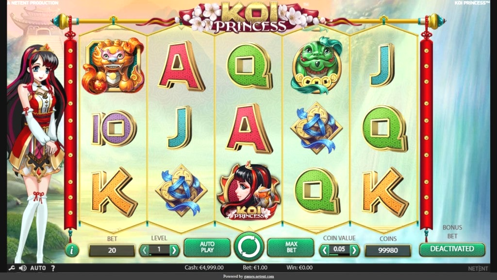 Koi Princess slot screenshot